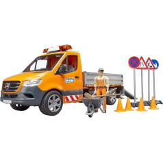bruder 02677 Mercedes-Benz Sprinter Municipal со световым и звуковым модулем Водитель и аксессуары Автомобиль для стройплощадки Строительный рабочий Транспор
