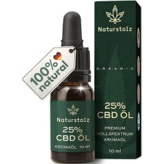 Naturstolz® CBD ÖL 25% - CBD Tropfen mit 2500mg Cannabidiol - Deutsches Unternehmen- Echtes Cannabisöl - 10ml - EINFÜHRUNGSPREIS!