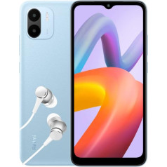 Смартфон Xiaomi Redmi A2 + наушники, 2 + 32 ГБ, мобильный телефон без контракта, 6.52-дюймовый HD + дисплей, 5 000 мАч, MediaTekHelio G36, 8MP AI Dual Camera, Dual SIM, синий (немец