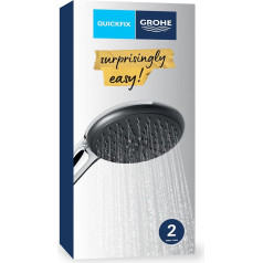 Ручной душ GROHE Vitalio 110 26947001 ~ 14 л/мин (2 типа струи, стандартное подключение, силиконовое кольцо защищает от падений), круглый, хром