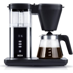 BEEM DIRECT-BREW Filter Coffee Machine - Glass, стеклянный кувшин 1,25 л на 10 чашек, функция Aroma Plus и функция подогрева, таймер на 24 часа, цифровой сенсорный дисплей