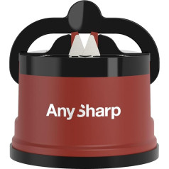 Точилка для ножей AnySharp, безопасность без рук, присоска PowerGrip, безопасная заточка всех кухонных ножей, идеально подходит для закаленной стал