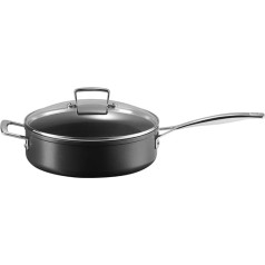 Le Creuset 51110260010302 Сотейник из алюминия с антипригарным покрытием и стеклянной крышкой, диаметр 26 см, подходит для всех плит, включая индукцион