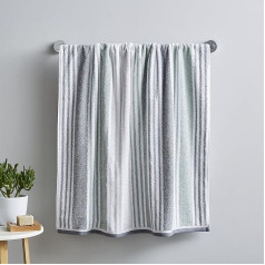 Catherine Lansfield Green Stripe Bath Towel 450gsm Soft Absorbent Cotton