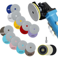 Алмазные мокрые полировальные диски Комплект из 14 мраморных полировальных наборов 100 мм шлифовальные колодки для гранитного камня бетонн