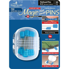 Taylor Seville Originals - Taylor Seville Originals Comfort Grip Heat Resistant Fine (0.6 x 50 mm) Flat Head Magic Pins - Pack of 50