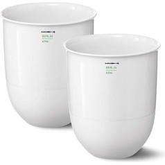 KPM Berlin LAB Duo Set 'No. 2H' 2-Piece Porcelain Coffee Cup Coffee Mug 11 cm Handmade White in Gift Box