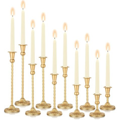 Sziqiqi Золотой металлический держатель для свечей, набор из 10, современный держатель для свечей, держатели для конусных свечей, украшение сто