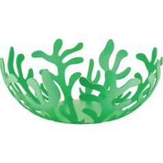 Alessi Mediterraneo ESI01/25GR Чаша для фруктов из нержавеющей стали с эпоксидной смолой, лакированная Диаметр 25 см Зеленый