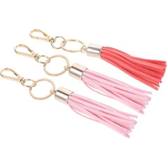 STOBOK 3St Schlüsselanhänger für Frauen Mini-Schlüsselanhänger Quasten basteln Schlüsselanhänger zum Aufhängen hängende Verzierung große Quaste schmücken Geschenk Ornament Damen