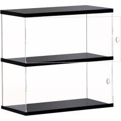 Acrlie Акриловая витрина 40 x 10 x 27,7 см черная 2 яруса
