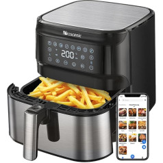 ‎Proscenic Фритюрница Proscenic T21, голосовое управление, фритюрница 5,5 л XXL, 1700 Вт с большим цифровым светодиодным дисплеем, подогрев, таймер, разогр