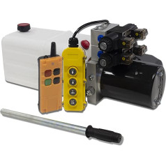 Двойной электромагнитный дозатор Flowfit 12V DC, гидравлический блок питания с резервуаром 7 л, ручным насосом и беспроводным пультом дистанцион