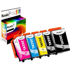 Картриджи для принтеров Koala Pack of 5 202XL Совместимость с Epson 202 XL 202XL картридж чернил мультипак для Expression Premium XP-6000 XP-6005 XP-6100 XP-6105 картриджи (черный