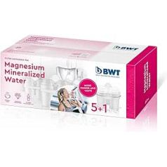 BWT Magnesium Mineralizer Filter with Patented Technology, Pack of 5+1, Plastic, White, 30 x 11.5 x 11 cm