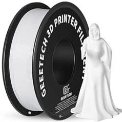 Geeetech Filament PLA 1.75 mm, 3D Printer PLA Filament, 1 kg Spool., 1.75mm, A-white