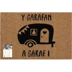 LPDoormats - Caravan Doormat Non Slip Coir 50cm x 36cm - Indoor Door Mat - Outdoor Protected - Caravan Floor Mats (Karafan, Welsh)