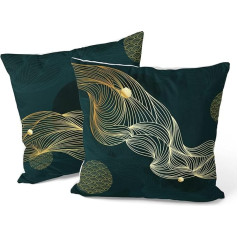 Декоративные подушки Berkin Arts Decorative Marble Abstract Square Cushion Cover Set of 2 Cushion Covers 45 x 45 cm Декоративные подушки Sofa Cushion Hidden Zip Декоративные подушки Modern Soft Dark