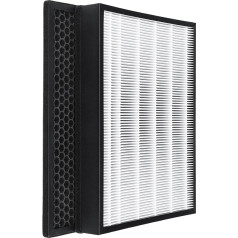 wkstore Комплект сменных фильтров для очистителя воздуха Philips AC3256, AC3259, AC4550, AC4558, HEPA + фильтр с активированным углем, заменяет оригинальный филь