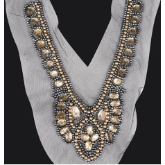 Ожерелье из страз WedDecor, кружевной дизайн шеи для шитья, пошива, свадебных платьев, декоративных, DIY ремесленных проектов, профессионального