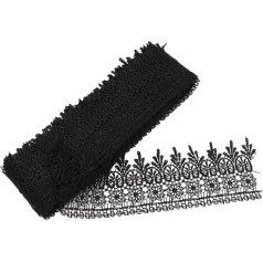 NUOBESTY 1 Ролл Кружева Ленты Отделки Для Шитья Кружева Аппликации Украшения Черный Акцент Декор Ленты Украшения Премиум Вышивка Кружева Бахр