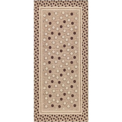 HomeLife Rug Runner Hallway - Kitchen Rug Washable Non-Slip - Kitchen Runner with Stain-Repellent Coating and Non-Slip Underside (55 x 110 cm, Dove Grey Polka Dot Pattern)