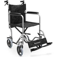 QUIRUMED Home Wheelchair Ширина сиденья 41 см Транзитная инвалидная коляска Легкая складная сумка для документов Пожилые инвалиды