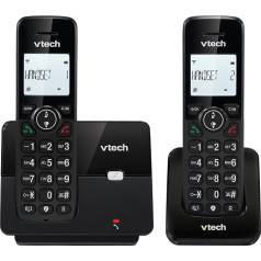 VTech CS2001 Беспроводной телефон Home Duo, стационарный телефон, DECT-телефон, простой в использовании, сверхсильное прослушивание, громкая связь, оп