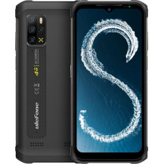 Ulefone Armor 12S Открытый смартфон без контракта, Helio G99 8GB + 128GB, 6.52 дюймов Android 12 IP68 IP69K Прочный мобильный телефон, 50MP Quad камера заднего вида, HiFi динам