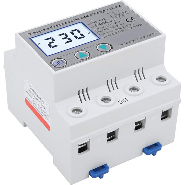 Защита по напряжению, регулируемая защита по напряжению, STVP-932 230V/400V AC, 3-Phase LCD Многофункциональная защита по напряжению (80A)