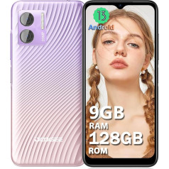 DOOGEE N50S Мобильный телефон [2024], 9GB RAM + 128GB ROM, Android 13 смартфон, 20MP камера, Octa-Core, дисплей 6.52 дюйма HD+, 4200mAh, Dual SIM 4G/Widevine L1/Face ID/OTG/GPS/3.5mm Jack - розовый