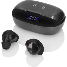 d-.-b PROCESOR In-Ear Headphones Bluetooth - Long Battery Life - Low Delay 60 ms - Bluetooth 5.3 EDR - HD Sound - IPX-7 3D Audio - 5 Hours Use - 48 Hours - iOS Android Windows