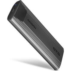 Axagon Eem2-gts2 внешний алюминиевый корпус безвинтовой usb-c 3.2 gen 2 m.2 nvme & sata ssd + usb-a - usb-c уменьшение