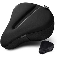 ZXM Solid Bicycle Seat Cover, Bicycle Seat Cushion, Bicycle Saddle Covers for Men and Women with Waterproof Saddle Cover 11 x 9.5 Inch, Durable (Color: Black)