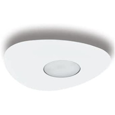 Licht-Erlebnisse White Ceiling Light Metal Modern Simple Design GX53 Decorative Ceiling Light Bathroom Mercia