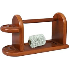 RoseFlower Wooden Yarn Ball Holder Wool Unwinder Wooden Spinning Yarn and Thread Holder Yarn Winder Hand Operated Wool Ball Holder for Knitting Crochet and Other Crafts, 33 x 13 x 18 cm