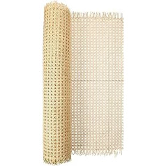 Remorui 1 Roll Natural Rattan Webbing for Cleaning Projects Rattan Mesh Burr Free 40cm