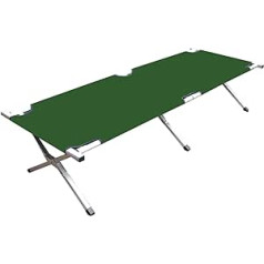 Steel Camp Bed (Green)