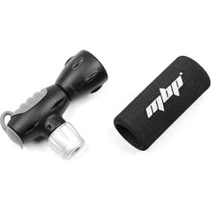 MBP Robuste Fahrrad-CO2-Pumpe für Presta/Schrader (Innenteile aus Messing), robuste Konstruktion – passend für CO2-Gewinde, für CO2/Straßen/Berg, isolierte Hülse