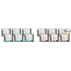 MjAMjAM Нежная коза на вкусной моркови 6 x 200 г, упаковка 1 (1 x 1200 г) & Влажный корм премиум-класса для кошек - Пикантная дичь и кролик на фруктовой ч
