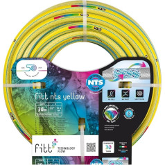 FITT NTS Yellow 1/2 дюйма (12,5 мм) 30 м Прочный и гибкий садовый шланг желтого цвета для интенсивного использования, с эксклюзивными технологиями