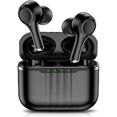 Bluetooth Headphones, Wireless Bluetooth Sports In-Ear Headphones with Mic, 2023 Headphones ENC Noise Reduction Wireless Earbuds with IP7 Waterproof, 45H Deep Bass In-Ear Earphones, Black