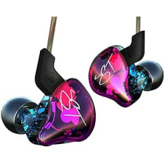 Yinyoo KZ ZST Colorful Hybrid Balance Fitting with Dynamic In-Ear Headphones 1BA + 1DD HiFi Headset (Purple, No Microphone)