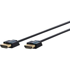 Clicktronic Casual Ultraslim High Speed HDMI cable with Ethernet (4K Ultra HD, 3D-TV, ARC) 0.5 m