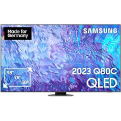 Samsung QLED 4K Q80C 98 Inch TV (GQ98Q80CATXZG, German Model), Smart TV, Direct Full Array, Neural Quantum Processor 4K, Real Depth Enhancer [2023]