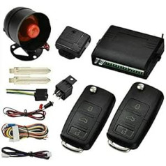 Central Locking Kit, Riloer Remote Control Central Car Lock Lock Keyless Entry System Kit, Shock Absorber Sensor & 2 Remote Control