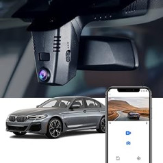 Fitcamx Dash Cam Compatible with BMW 5 7 Series 530i 540i 530e 740i 745e 750i M550i M760i Xdrive G30 G31 G11 6 Series Gran Turismo (G32), 4K WiFi Car Camera, Night Vision, UHD Night Vision, G-Sensor,