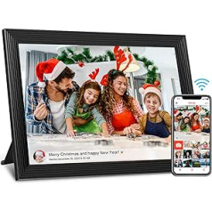 FRAMEO Digital Photo Frame, WiFi 10.1 Inch 1280 x 800 IPS LCD Touch Screen, Built-in 16 GB Memory, Automatic Rotation, Wall Mountable, Share Moments Instantly via Frameo App