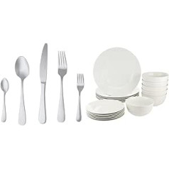 Обеденный набор Amazon Basics из 18 предметов на 6 человек