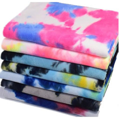 7pcs 50x50cm Красочные Вязаные Полярные Руно Ткань Анти Пиллинг Ткань Лоскутное Полиэстер Плюшевые Руно Ткань для Ремесла Шитье Куклы Ручной Ра